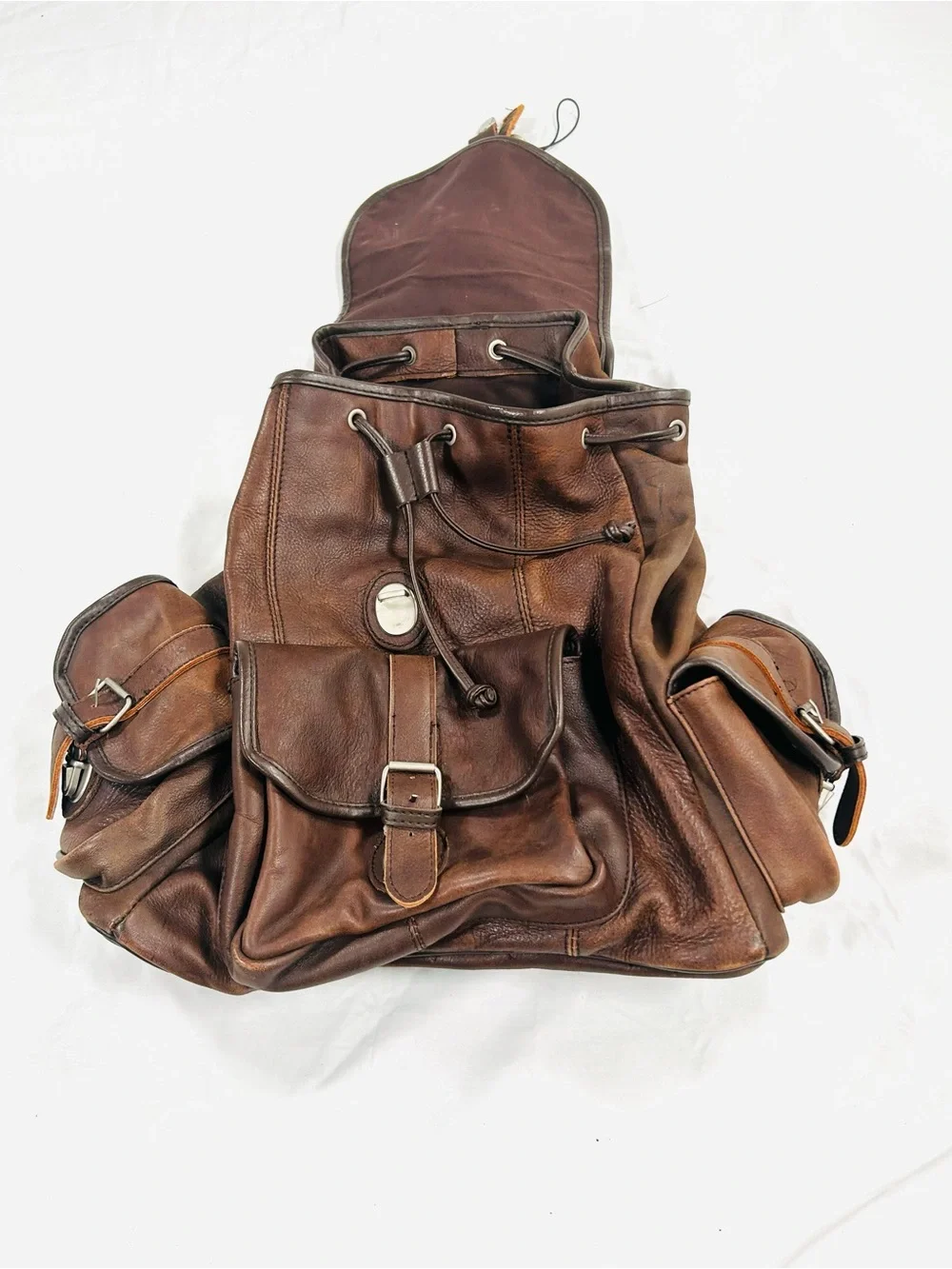 Unbranded Distressed Leather Backpack